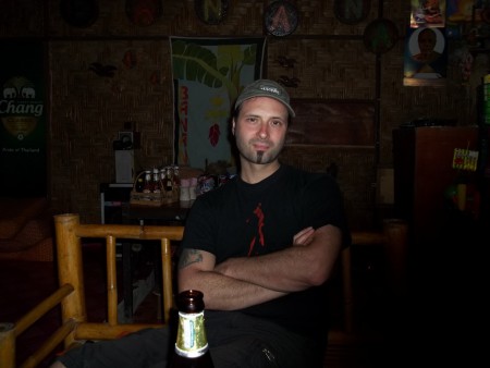Jim at a bar in Thailand in 2012